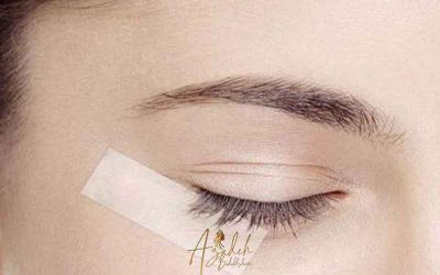 خط چشم با چسب